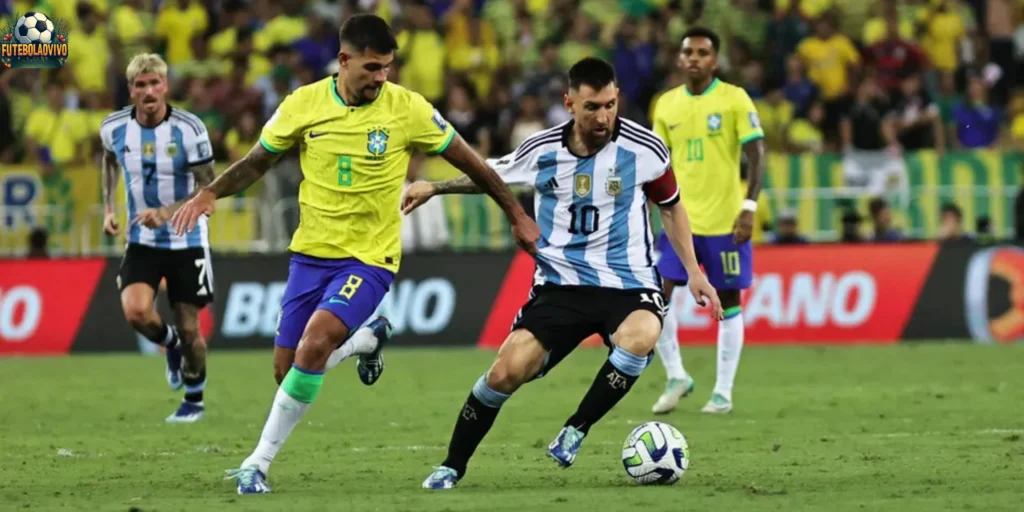 jogo Argentina x Brasil pelas Eliminatórias da Copa do Mundo de 2026 no futebolaovivo